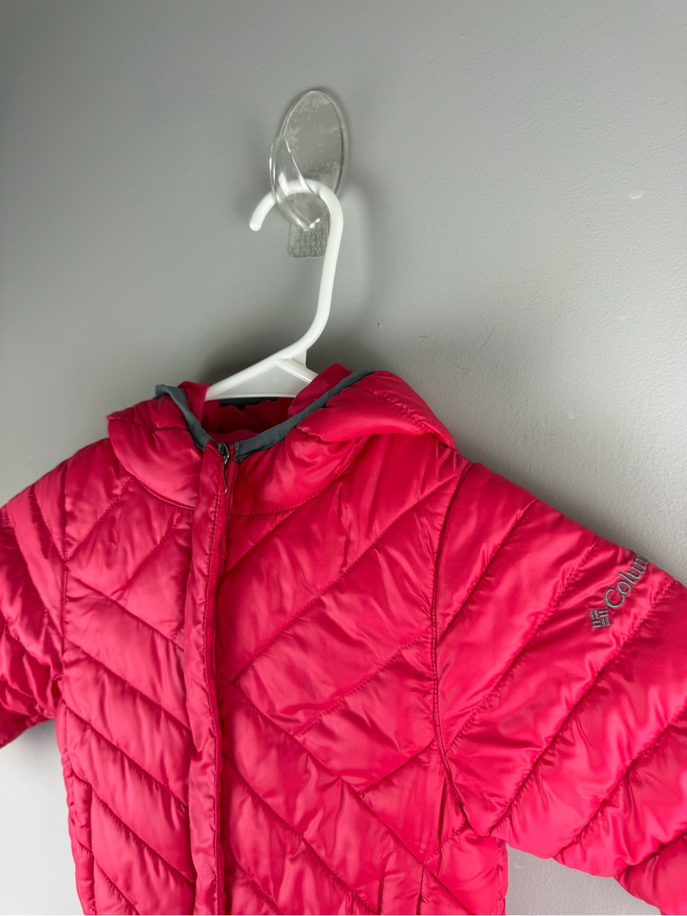 Columbia Toddler Girls Pink Hooded Full Zip Puffer Jacket Coat SZ 2T Outerwear